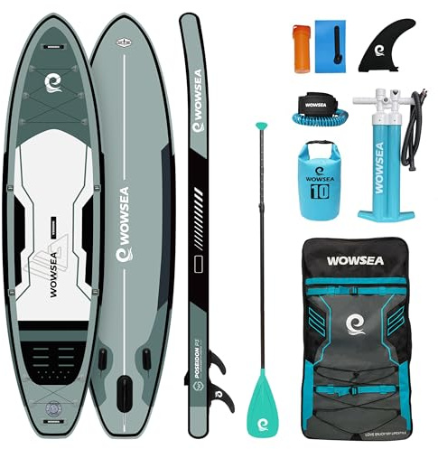 WOWSEA Poseidon P3 Tabla Paddel Hinchable, Duraderas y Estables Touring Sup Tabla Inflable, Ocio & Yoga Tablas De Paddle con Accesorios iSUP, Buena Opción para La Recreación Acuática y Exploración