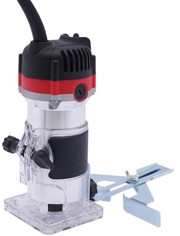 Router fresatrice elettrica con una sola mano 220 V, fresatrice professionale per legno per la lavorazione del legno come sbavatura e fresatura a fessura, 30.000 giri/min, 86 x 78 x 197 mm