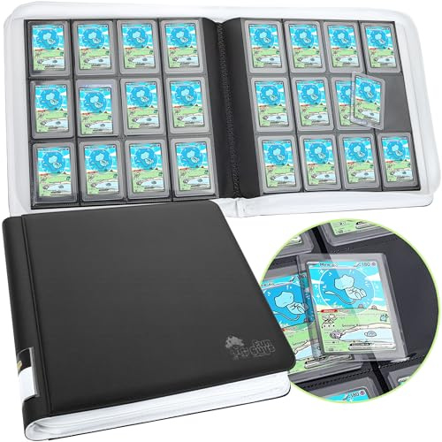 FunGuys Toploader Binder, Trading Card Binder Storage, 384 12 Pocket Top Loader Binder, Card Collection for Yugioh, MTG, TCG, Card Folders for Trading Cards