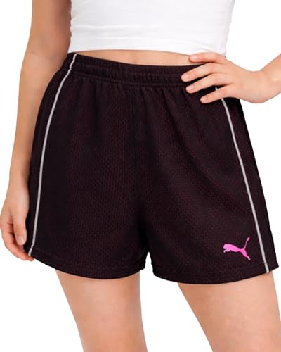 PUMA Girls Mesh Dolphin Gym Shorts Active Performance Shorts