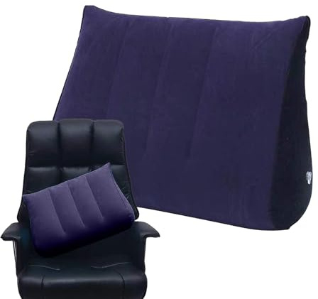 Gomice Almohada Inflable En De Cuña para Viajar,Cojines Antirreflujo para Dormir Y Aliviar Acidez Estomacal | Soporte Ergonómico para Lectura, Posición Sentada Y Confort Postural