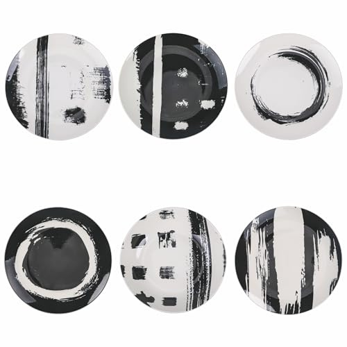 Villa d'Este Home Tivoli 1996 The Black Mood Obstteller aus Porzellan, 6 Stück