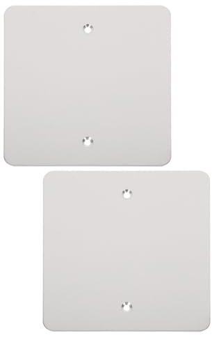 HOLIDYOYO 2pezzi Coperture in Acciaio Per Prese Elettriche Pannello Di Accesso Per Cartongesso Piastra Muro Cieca Per Cablaggio