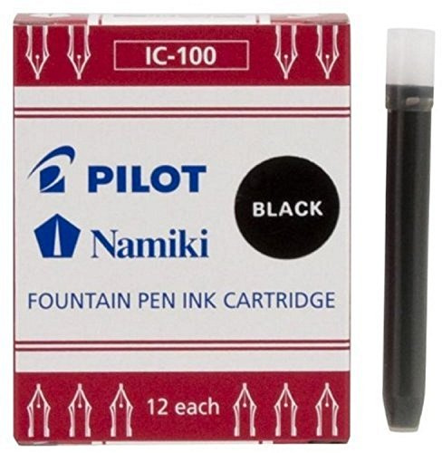 Pilot Ink Cartridge Namiki, for Capless Fountain pens, Black, VE = 1.