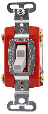 Legrand Pass & Seymour PS20AC4GRY 20 Amp 120/277V Industrial Extra Heavy-Duty Specification Grade Toggle Switch, 4-Way, Back and Side Wire, Gray (1 Count)
