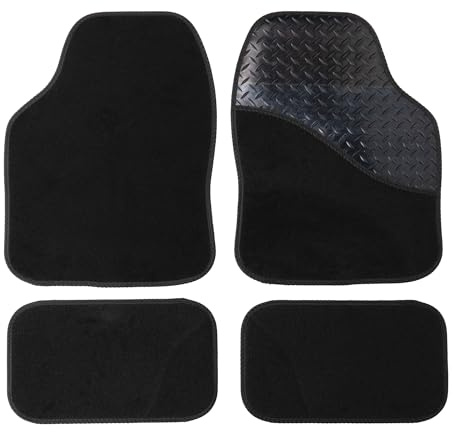 Sakura Premium Car Mat Set, Rubber Heelpad