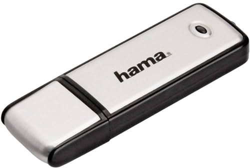 Hama | Pendrive USB 2.0 de 128 GB | Memoria USB-A de 15 MB/s para Almacenamiento Masivo | Diseño Elegante y Compacto con Tapa Protectora | Ideal para PC y Portátiles | Negro y Plata