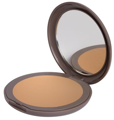 Neve Cosmetics fondotinta compatto con specchietto incorporato Flat Perfection levigante, coprenza media | Medium Warm
