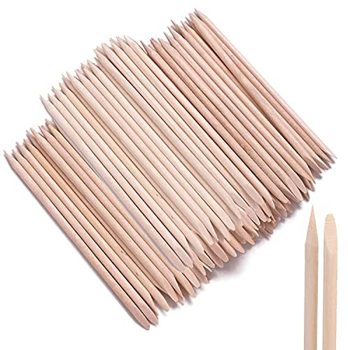 AMOSTBY Orange Sticks For Nails - 150PCS Wooden Cuticle Pusher Stick Cuticle Pusher,4.5 inch Nails Cuticle Remover Tools for Manicure Pedicure