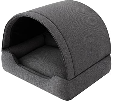 Cuccia per animali domestici, in tessuto, per cani e gatti, antracite, L: 60 x 47 cm