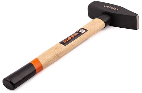 Mivos Marteau de Serrurier 1000 g Avec Manche en Bois - Tête Forgée d'Ingénierie - Outil de Montage en Acier Pour Serrurier