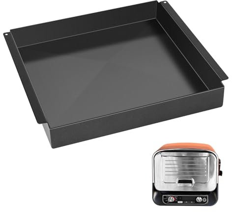 Denmay Parrilla de hierro fundido de 30,5 x 30,5 cm para Ninja OO100 Serie, OO101UK, Ninja Woodfire OO101, plancha universal para barbacoa Weber, Tepro y otras barbacoas, parte inferior mejorada,