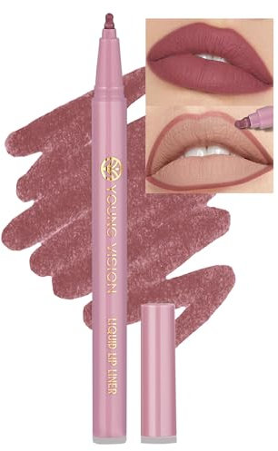 Jutqut Wasserfester Lipliner, Lippenstift Long Lasting, Waterproof Wischfest Lip Liner, Matte Liquid Lippenkonturenstift, High Pigmented Makeup Lip Pencil, Smooth Lippenliner, natürlich Lipstick