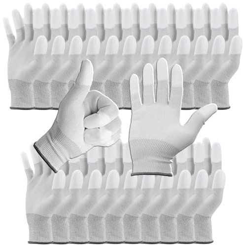 Minadax ESD Gants antistatiques Finger-TIP - 12 paires - Taille L/9 - Pour réparation, montage et nettoyage en électronique, mécanique de précision, modélisme, voiture et moto
