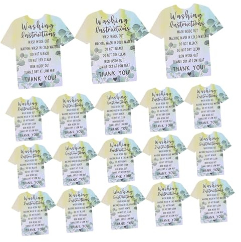 GARIOUANS 300 Tarjetas De Guía De Lavado De Ropa Etiquetas De Limpieza De Prendas Etiquetas Para Lavandería Tarjetas De Instrucciones De Lavado Para Camisas Y