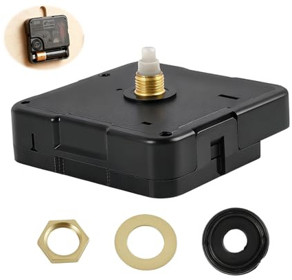 Mecanismo de Movimiento para Reloj de Pared de Cuarzo DIY,Motor Silencioso con Barrido,Funciona con Pilas,Piezas de Repuesto y Accesorios de Reparación para Creación de Reloj Customizable y Decorativo