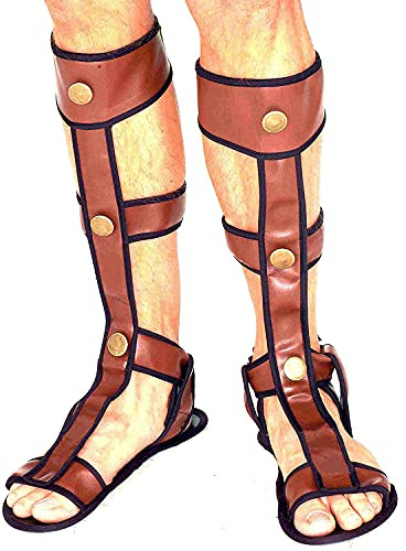 Forum Novelties romerska gladiatorsandaler, Brun, One Size