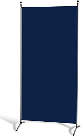 GRASEKAMP Qualität seit 1972 Stellwand 85 x 180 cm - Blau - Paravent Raumteiler Trennwand Sichtschutz