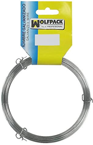 WOLFPACK LINEA PROFESIONAL - Alambre Galvanizado (Rollo 500 gramos) Nº12/1,8 mm.