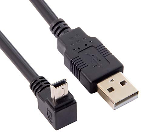 chenyang USB-Kabel, USB 2.0 A-Stecker auf 90° aufwärts gewinkelten USB-Mini-B-Stecker, Kabel 50cm