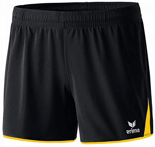 Erima Short pour Femme de 5 Cubes 40 Noir/Jaune