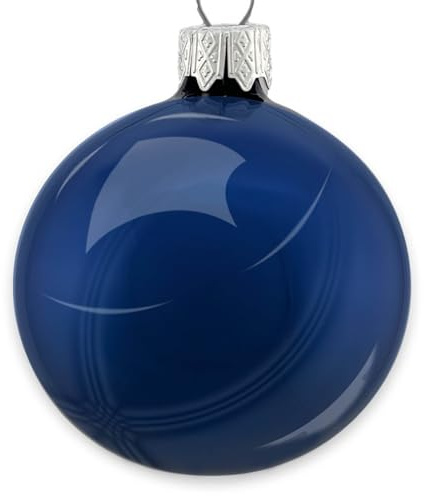 Christmas Decorations Weihnachtskugeln XXL Kunststoff 20cm x 1 Stück bruchsicher blau Nachtblau dunkelblau Navy