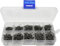 Kompassswc 500 Stück Angelhaken geschärft Kohlenstoffstahl Haken langlebig Fisch Haken mit Organizer Box Angeln Zubehör Set