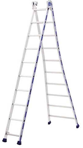 Tubesca - Echelle transformable 2 plans 8+8 échelons Haut. d'accès maxi 4,94m - PLATINIUM