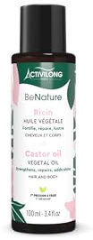 ACTIVILONG - BeNature Rizinusöl, 100% rein, natürlicher Extrakt – Öl für Körper und Haar – stärkt, repariert, Glanz und stimuliert das Koordinationsgefühl – natürliche Inhaltsstoffe – hergestellt in