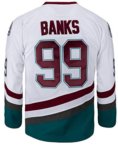 Youth Ducks Movie Shirts Eishockey Trikot, 99 Banks Weiß, L