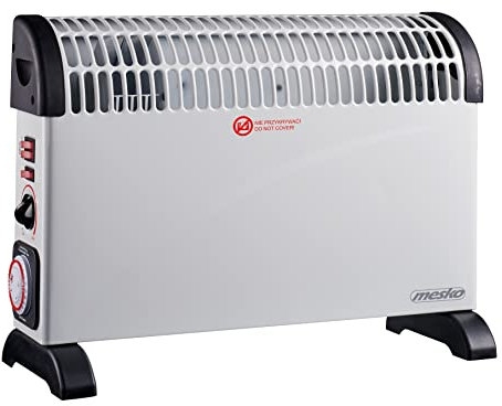 Mesko MS 7741w - Calentador de convector eléctrico (termostato, control de temperatura, 3 niveles de potencia: 750 W, 1250 W, 2000 W)