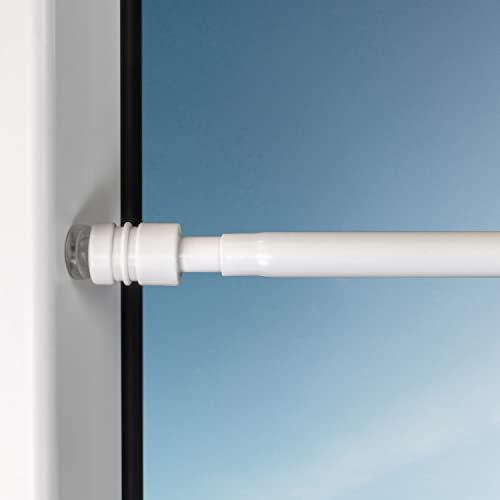 4er-Pack Gardinenstangen zum Klemmen (Weiß, 40-60 cm - 4 Stück) ausziehbare Klemmstange für Gardinen & Scheibengardinen - einfache Montage ohne Bohren & Kleben am Fensterrahmen - max. Tragkraft 2 kg