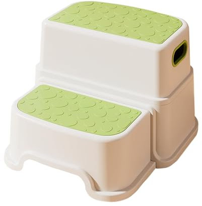 Tritthocker Kinder 2 Stufen, Zweistufiger Tritthocker für Badezimmer, Waschbecken und Toilette, Anti-Rutsch und Robuster Kinder Hocker, Multifunktional Tritthocker Kinder, 23cm Hoch, Belastbar 113 kg