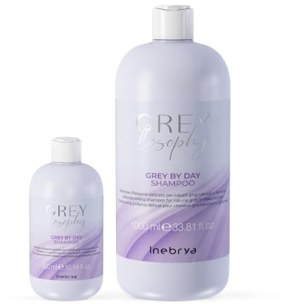 Inebrya Greylosophy 300 ml (300 ml) milt reflektionsschampo för naturligt grått eller blekt hår