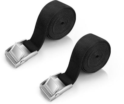 2 Correas Tensoras De 3 m, Correas De Amarre Ajustables con Cierre De Sujeción, Correas Tensoras con Trinquete, Robustas Correas De Trinquete Estacionarias, para Coche, Bicicleta, Carretilla
