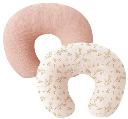 NOLOWY 2 federe per cuscino per neonati, morbide e traspiranti, elasticizzate, per allattamento al seno, protezioni