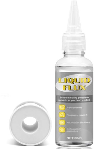 Allisway Flussante per Saldatura a Stagno, Flussante per Saldatura, No-Clean Flux Saldatura Liquido, Adatto per Acciaio Inossidabile, Schede Pcb e Componenti di Precisione, 80 ml