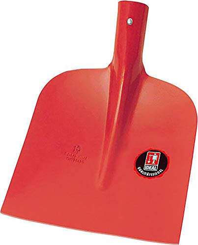 RUHR-BRILLANT Holsteiner Sandschaufel | spezialgehärtetes Blatt 250×230 mm rot | Schwerlastdülle ¾ gehoben, ohne Stiel | Profi-Schaufel für BAU, Tiefbau und Gartenbau