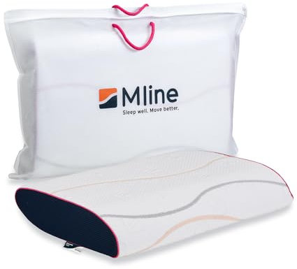 M LINE | Pillow You Fuchsia S | Kopfkissen für Rückenschläfer & Seitenschläfer mit Schulterbreite 40-45 cm - Memory Schaum - Optimale Belüftung - Niedriger Stützbedarf - 55 x 35 x 9 cm