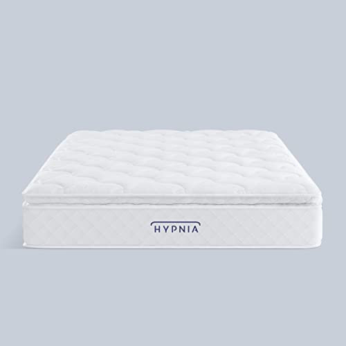 Hypnia Matelas Bien-Être Suprême 30 cm | Matelas 140 x 190 Mémoire de Forme et Ressorts Ensachés | Confort Accueil Moelleux et Soutien Équilibré Ferme, Housse en Fibre de Bambou | Certifié Oeko-Tex