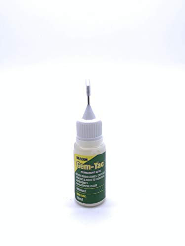 World of Sparkles 10 ml Beacon Gemtec Kleber mit Kristallnadel zum Auftragen von Kristallen, Strasssteinen, Diamanten, Diamanten, Kunst- und Handwerksprojekten und Mode-Accessoires (1 Flasche)