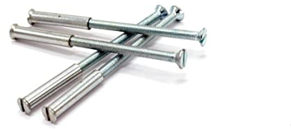 Viti di collegamento con manicotti M3 argento x 50 mm di lunghezza da maschio a femmina per fissare la maniglia della porta o la rosa, confezione da 6 (M3 argento)