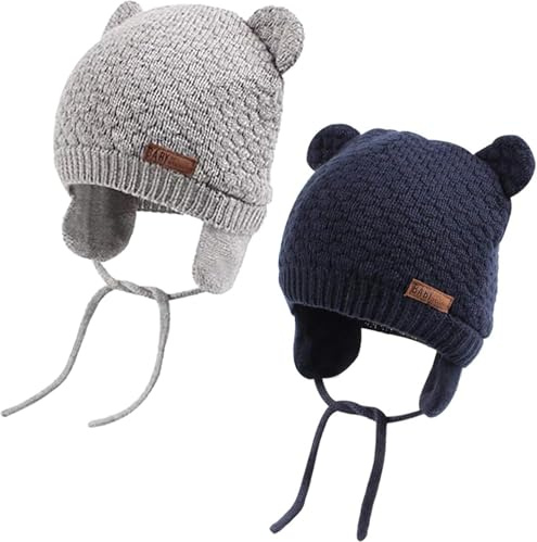 DRESHOW Baby Hat Cute Bear Toddler Earflap Beanie Warm for Fall Winter