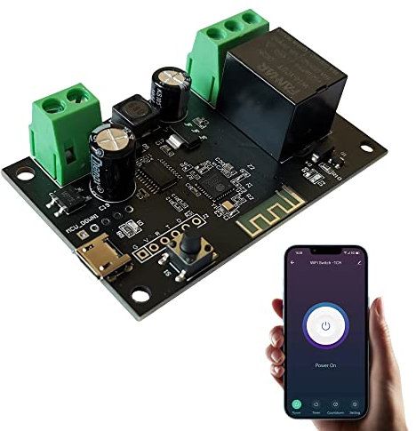 Jane Eyre WiFi Wireless Smart Switch Modulo relè DIY Smart Home Modulo interruttore autobloccante istantaneo compatibile con Tuya/Smart Life APP (1CH)