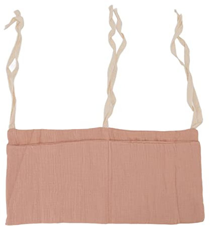 Babybett-Aufbewahrungstasche Zum Aufhängen, 2 Taschen, Babybett-Organizer, Verstellbarer Riemen, Kinderzimmer, Säuglingsbett, Aufbewahrungstasche für Spielzeug (Rosa)