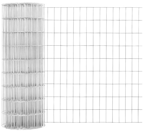 Fencer Wire Welded Wire Fence 12.5 Gauge, Galvanized Welded Fence Wire Roll, Mesh Size 2-Inch x 4-Inch, Hog Wire Fencing Cage, Multiple Use for Home Improvement & Animals Enclosure (6ft. x 50ft.)