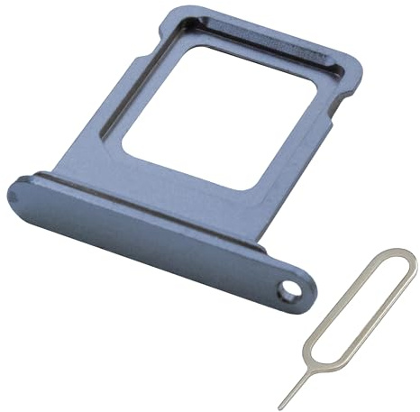 MMOBIEL SIM Card Tray Compatible with iPhone 13 Pro/13 Pro Max – SIM Slot Tray Holder – SIM Holder Replacement – Incl. SIM Card Removal Tool And Waterproof Rubber Seal Ring - Blue