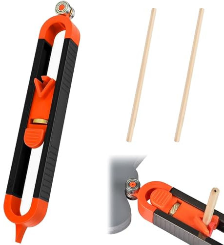 Medidor Contorno, Calibre de Contorno Bloqueo Ajustable, Duplicador Contorno, Medidor de Formas Herramienta de Perfil, Medidor de Contorno Preciso Con Bloqueo, con 2 Lápiz