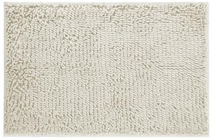 GREATOYAR Alfombra de Baño, Alfombrilla Antideslizante, Alfombrilla de Baño Absorbente, Chenilla, Lavable, Alfombra Ducha Baño Cocina Dormitorio Salon, Rectángulo, 40x60cm, Beige