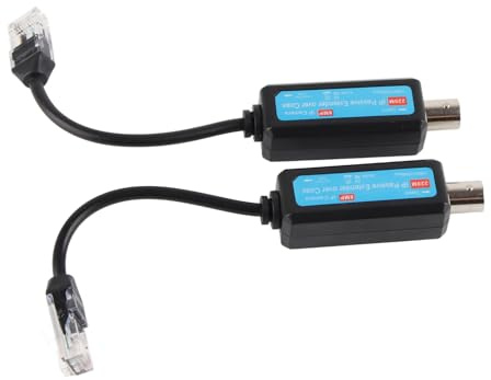 Koax Zum Ethernet -Adapter, Koaxialkabel Extender -Netzwerk -Koaxial -Transmitter 1Pair 10/100Mbit/s Passives IP -Netzwerk Extender Powerline Ethernet -Adapter für IP -NVR -Kamera